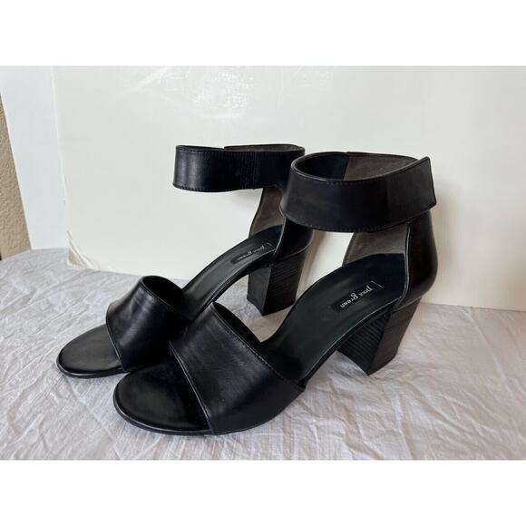 Paul Green Women's Black Ankle Strap Block Heels Sandals Size US 7.5/8 - Picture 2 of 7